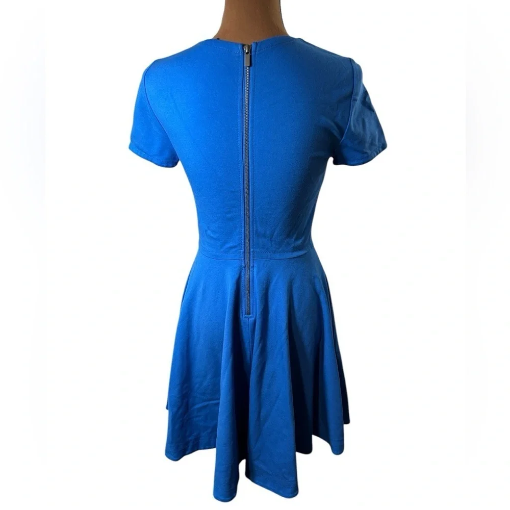 Diane Von Furstenberg Ivana Dress in Blue Iris Sz 4 - Picture 4 of 7